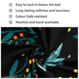 Elastic fitted double bedsheet with 2 pillow covers, multi-colored cotton (90x90"/78x72"), thread count 290, suitable for summer, machine washable