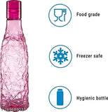 Icelandic 3-pack unbreakable plastic 1 liter mosaic FridgeWater bottles, crystal clear, wide mouth, ergonomically designed, freezer & dishwasher safe, ideal for gym, yoga, kitchen, office, school, home, and travel