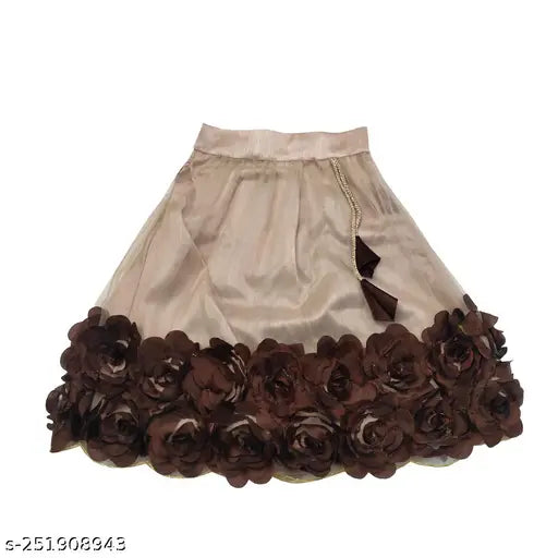 satyamfab Princess Fancy Kids Girls lehenga set, embroidered net and jequard fabric, suitable for 18-8 years, comfortable day wear with ballerinas and hairband