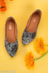 Synthetic animal print ballerinas for women's party wear - Drip Cross Bellie Shoes