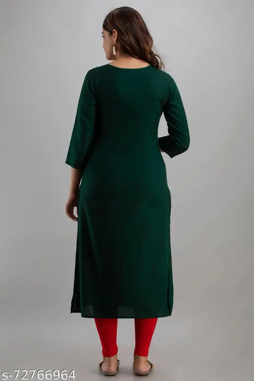 Green rayon three-quarter sleeve embroidered blouse, featuring intricate floral design, Indian fashion accessory