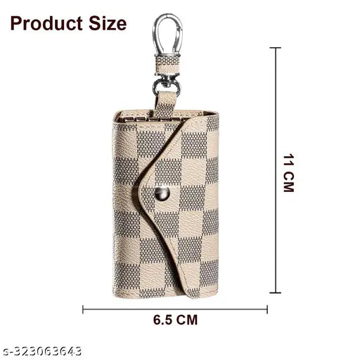 Faux leather/leatherette SYGA car key bag, compact design with additional compartment, protective case for men and women