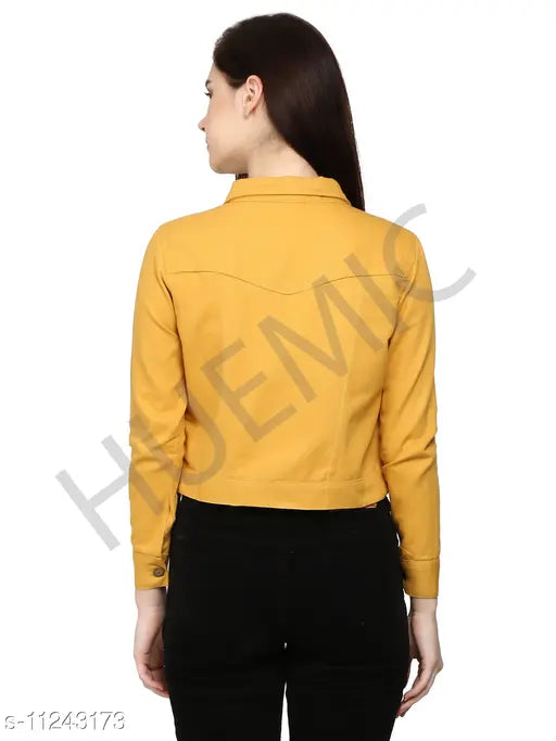 Trendy cotton blend denim jacket, solid pattern in multiple sizes from S to XL for men and women