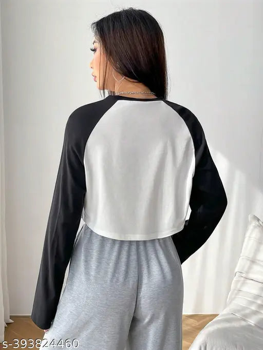 Printed cotton raglan t-shirt, long sleeves, vibrant design on XS size