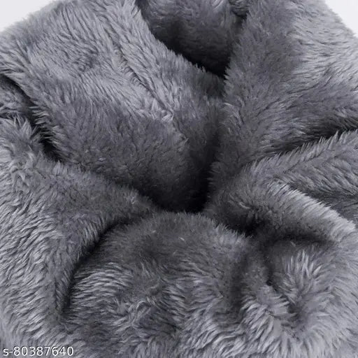 Red woolen beanie cap with neck warmer set (2-in-1 winter accessories) - ideal for outdoor activities & sports. Made in India