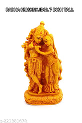 Marble dust Lord Radha Krishna idol statue, 18x10x4 cm for home decor and Puja, Kanha Kaniya Hari figure