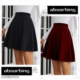 Cotton blend solid knee-length skirt for women by Annectant, available in sizes 26, 28, 30, 32, 34 (26-34 waist & 17-18 length), made in India