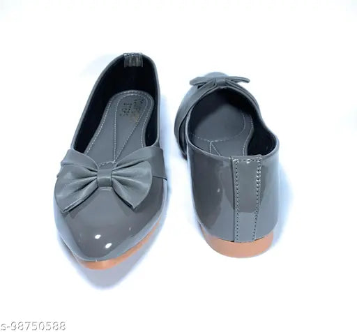 Patent leather ComfortsSteps Women Bellies Ballerinas - slip-on, solid-pattern ballerinas for comfortable fit (IND-4, IND-5, IND-6, IND-7, IND-8), handcrafted in India