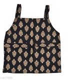 DIAMO Girls' cotton lehenga choli set with Rajasthani gold booti print, size-appropriate for 18-24 months. Traditional Indian ethnic wear on display