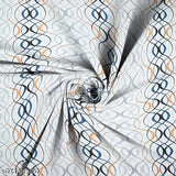 Geiva glace cotton botanical-print fitted bedsheets for summer, ideal for adults (double queen size)