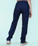 Dark blue denim jogger jeans (40/38, 42/38, 44/38, 46/38) - high-waisted, stretchable, premium quality for women