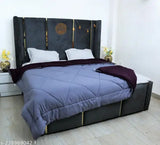 Double size purple-grey Italian bird comforter, all weather, 250 GSM microfiber shell, hypoallergenic filling