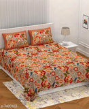 Sanganeri Cart 300 TC Pure cotton King size 100*100 bedsheet, Indian-origin quality bed linen set with two pillow covers, 120 thread count