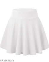 Cotton blend mini skirt by BANRION Women, solid color, versatile fit for sizes 26-34