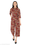 Exclusive premium crepe jumpsuit in printed net design, women's fashion by Pearl N Vera, flattering silhouette, multiple sizes available (S-XL, Free)