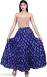 Rayon printed net western skirt for women, trendy and gorgeous design, free size available