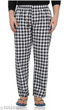 Ultra-soft cotton knee-length pyjama bottom, gentle wash, trendy printed design, functional pockets