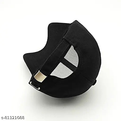 Stylish cotton baseball cap for men and boys, solid color in size L, made in India