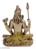 Resin Hindu God Shiva Padmasana figurine, 11.5cm x 15cm x 5cm, Indian-crafted meditating deity