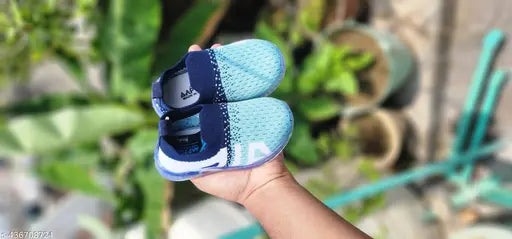 Kids stylish casual LED mesh shoes with TPR sole, slip-on design, printed net pattern. Ideal for boys aged 12-7 years, lightweight and comfortable