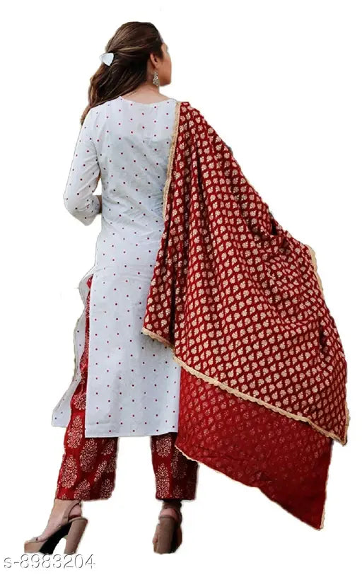 Stylish cotton kurta pant set, printed Rayon bottomwear with three-quarter sleeves, Indian traditional wear for M (bust 38in), L, XL, XXL