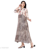 Vibrant printed muslin kurti for women, three-quarter sleeves, Indian fashion