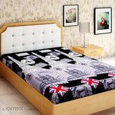 Cotton conversational double bedsheet, 140 thread count, ideal for summer, adult use