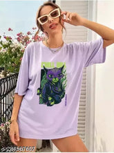 Oversize cotton Chill Bill t-shirt for women, printed with trendy design, short sleeves and round neck