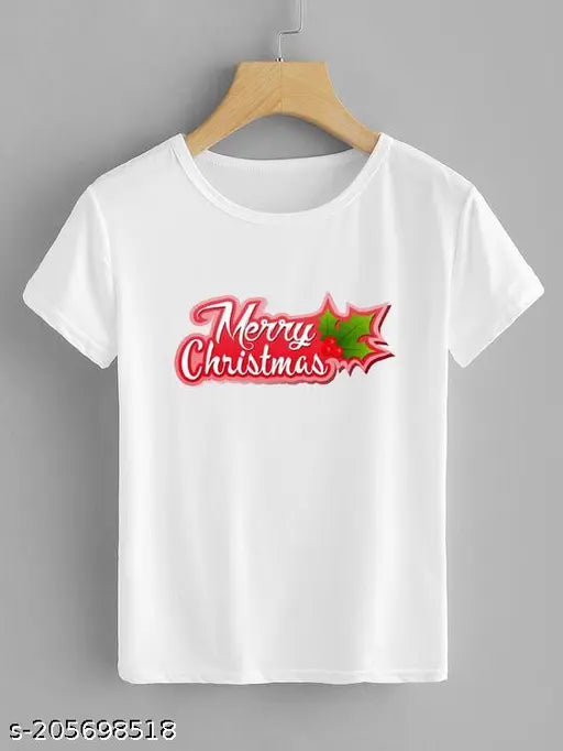 Printed polyester t-shirt by Meerychirstman, eye-catching design, short sleeves, M (38in/26.5in) or L (40in/27in), made in India