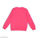New design girls' wool sweatshirts with printed t-shirt pattern, long sleeves, comfortable fit - Kids clothing from India