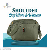 Stylish polyester sling bag, unisex design with multiple compartments for everyday essentials, secure closure, lightweight & compact, made in India