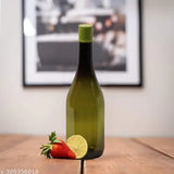 Brut olive green Designer 1 ltr water bottles set of 6, hygienic, breakproof, BPA-free fridge essentials on display