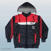 Colorblocked nylon boys jacket & coat, yellow, red, mustard, royal navy blue, black, and white - official club kids' wear for 1 year to 8 years