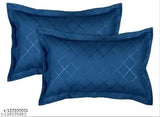 Blue HOMICON Premium Glace Cotton Double Queen Bedsheet & Pillow Covers (100x90x2x18x28 inches)