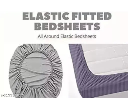 White Glace Cotton floral fitted bedsheet 90*100 with 2 pillow covers, ideal for summer adult use. High quality product from India