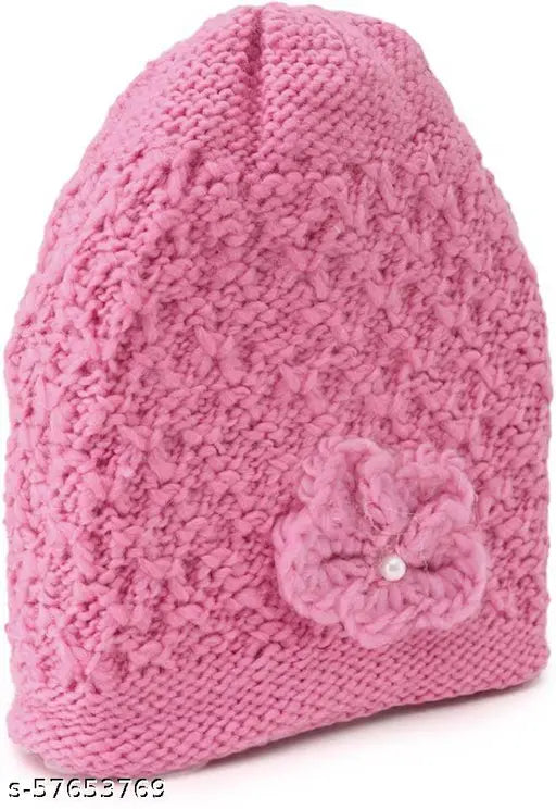 Soft, stretchable woolen winter cap for women & girls (2 pcs), trendy fashion accessory with ear coverage, made in India