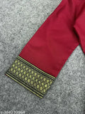 Florance Exclusive Slub Cotton Straight Kurti with Lace Border - Solid combo, three-quarter sleeves, women's clothing