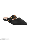 Synthetic stone-studded back open slip-on mules, comfortable for women and girls by Hitway