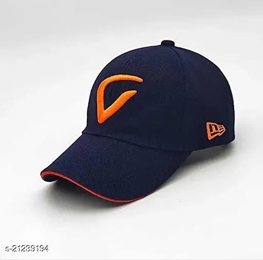 Attractive men's cotton baseball cap with embroidered net pattern, made in India