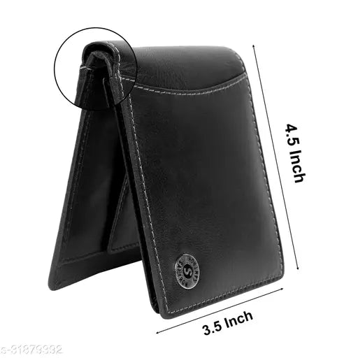 Tan leather wallet for men, RFID blocking, compact and spacious design