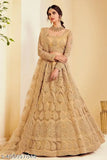Net embroidered Kautaqi women's Lehenga-choli set with dupatta, free size (44in waist, 44in length), Indian origin
