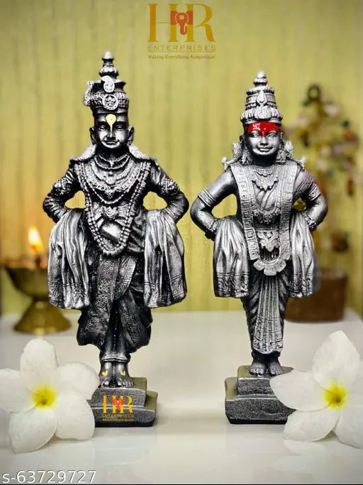 Premium quality, poly resin Vitthal Rukmini statue, ideal for home decor or gifting