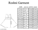 Multicolor silk tops & tunics for girls, self-design net, single pack with 3-11 years sizes