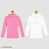 Multicolor wool high neck full sleeves T-Shirt/Inner for winter (India), warm and trendy baby clothing