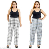 Cotton printed NACNO pajama pack, elasticized waist, stripe print, long-lasting, casual wear for running, yoga, evenings, gym