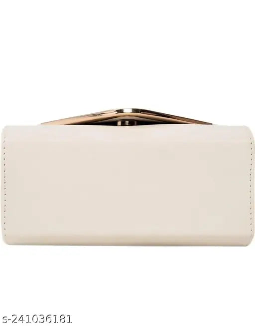 White PU sling bag for women, solid net design, free size (9in x 3in x 6in), Made in India