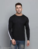 International men's full cotton blend long-sleeve solid t-shirt in sizes S, M, L, XL, and XXL from RG Enterprises, perfect for everyday wear with jeans or trousers. Made in India