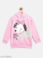 Pink cotton blend hooded sweatshirt with Lazy Shark girls print for 2-3 years