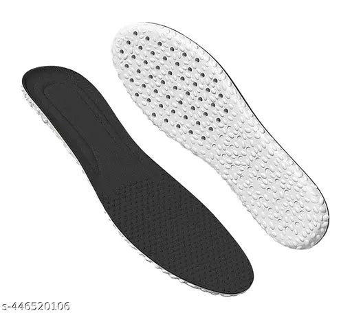 Black unisex athletic insoles for formal and sports shoes, antibacterial for running, walking, hiking, and working (39-40 size)