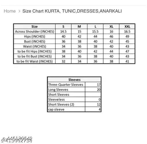 Three-quarter sleeve printed cotton kurti for daily wear, women's size XXS - XXL, Indian-made